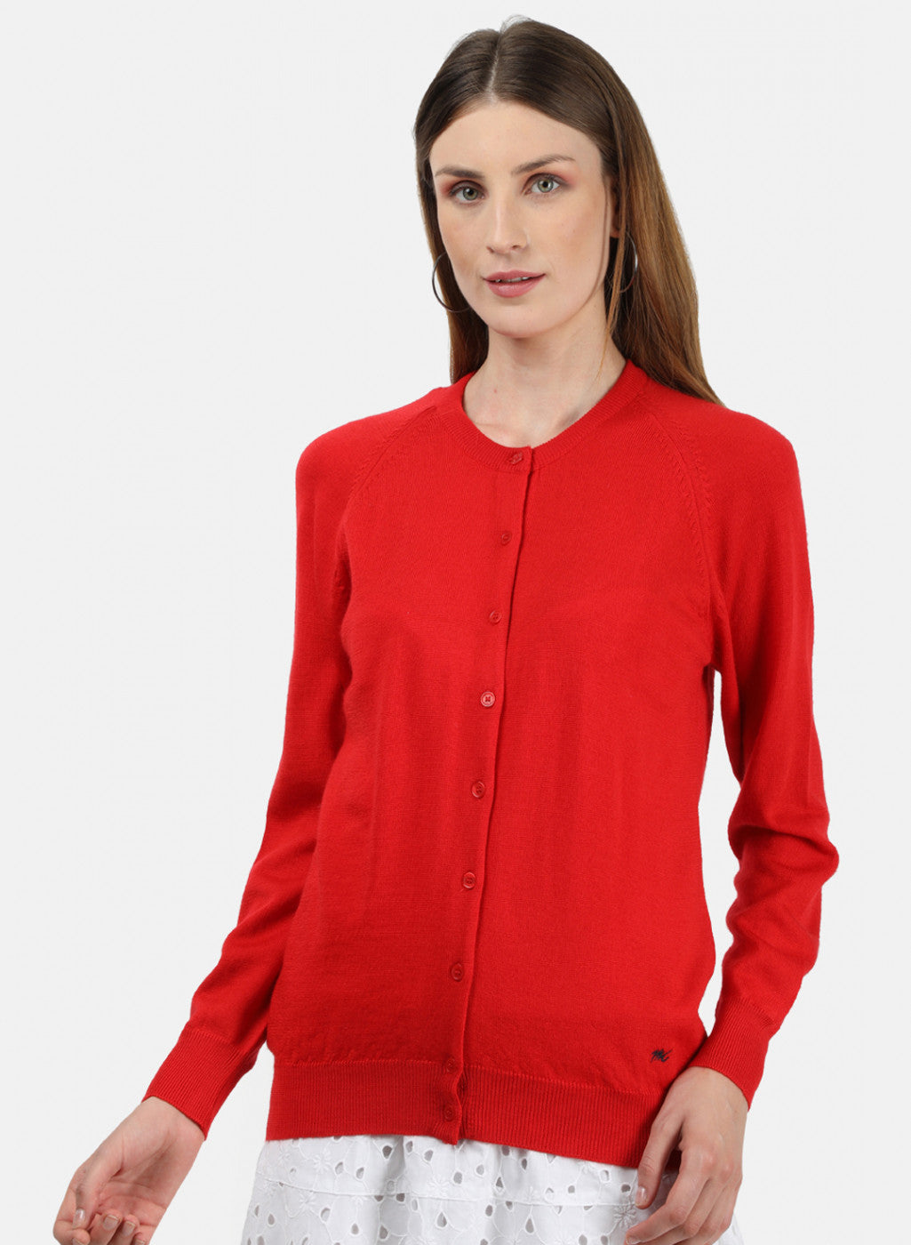 Buy Women Red Solid Cardigan Online in India - Monte Carlo