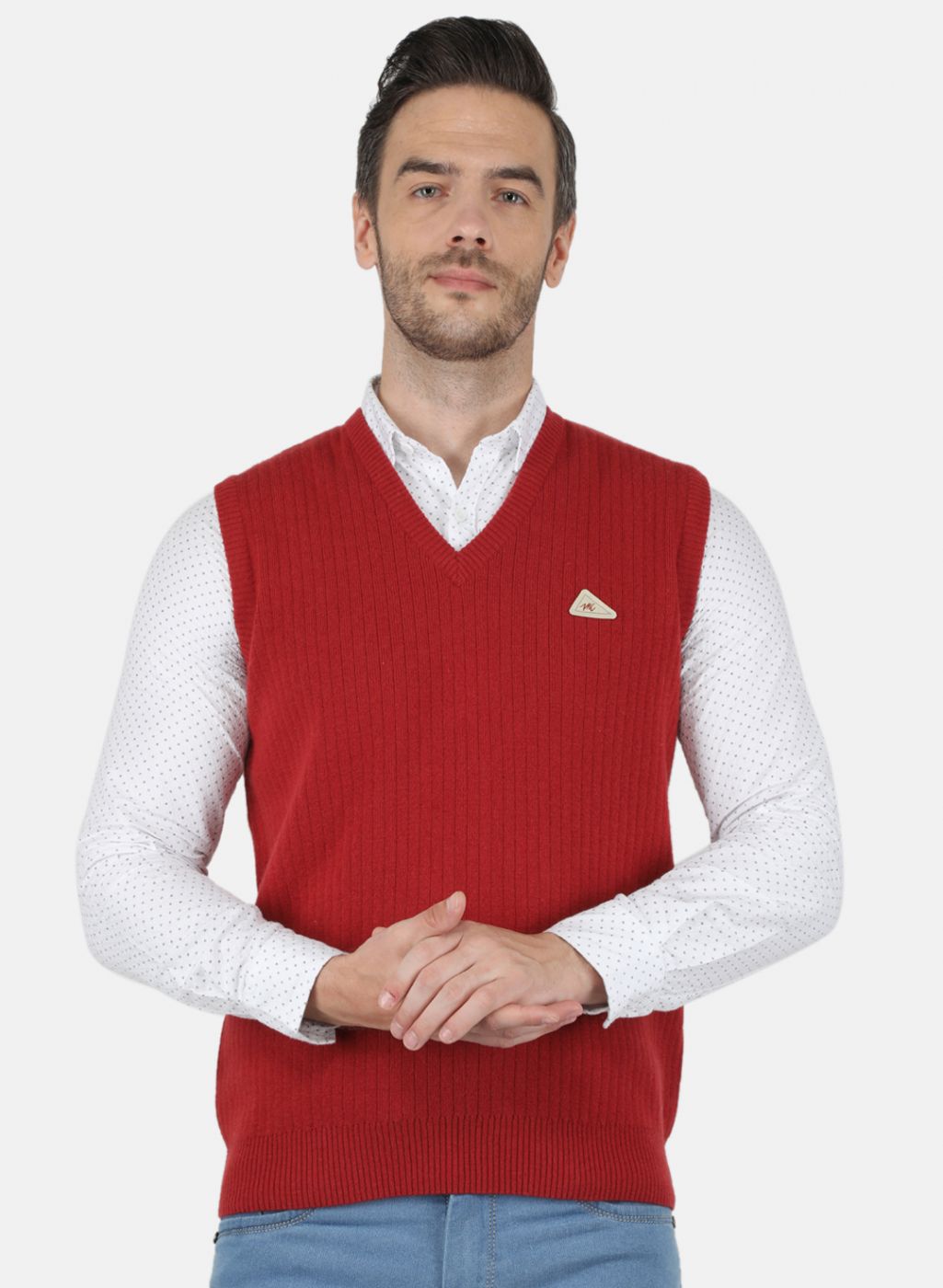 Mens orange hot sale sweater vest