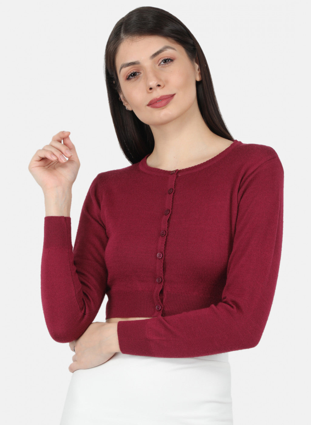 Buy Women Maroon Solid Blouse Online in India Monte Carlo