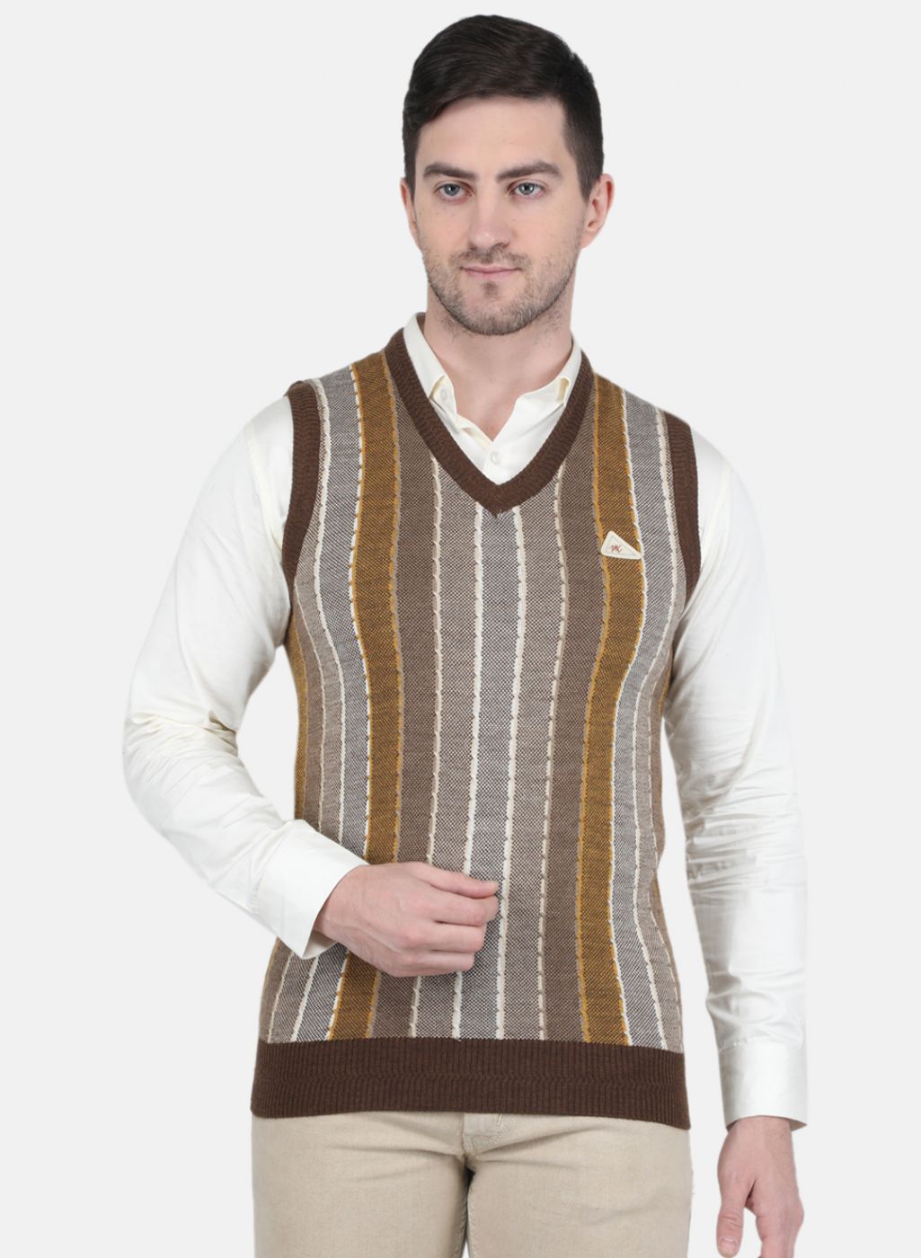 Buy Men Brown Self Design Sweater Online in India Monte Carlo