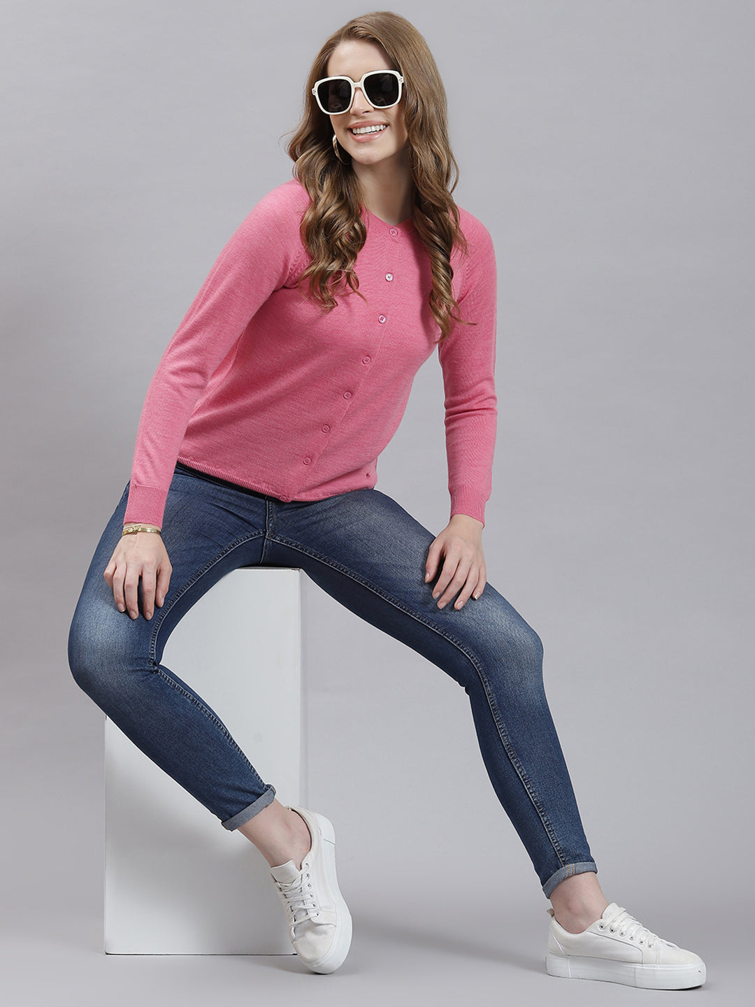 Women Pink Sweaters - Buy Women Pink Sweaters online in India