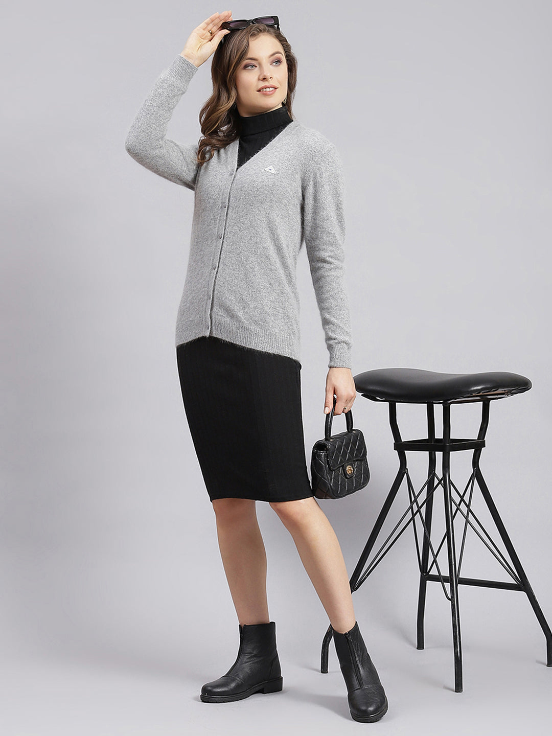 Grey Sweater Dresses - Buy Grey Sweater Dresses online in India