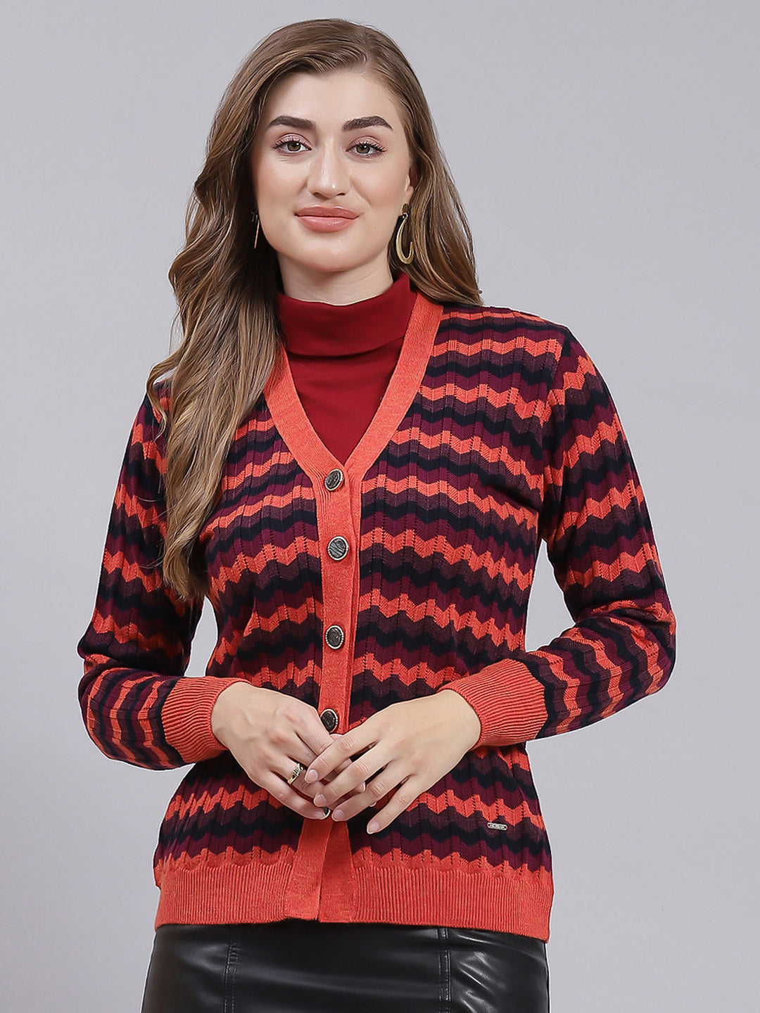 Ladies rust sale cardigan