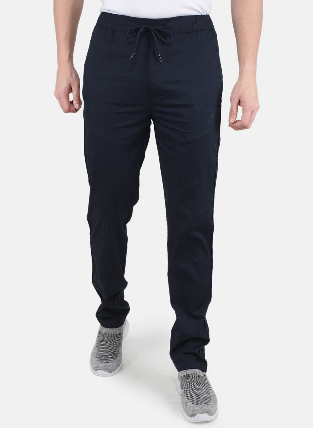 Buy Women Navy Blue Slim Fit Trouser Online in India - Monte Carlo