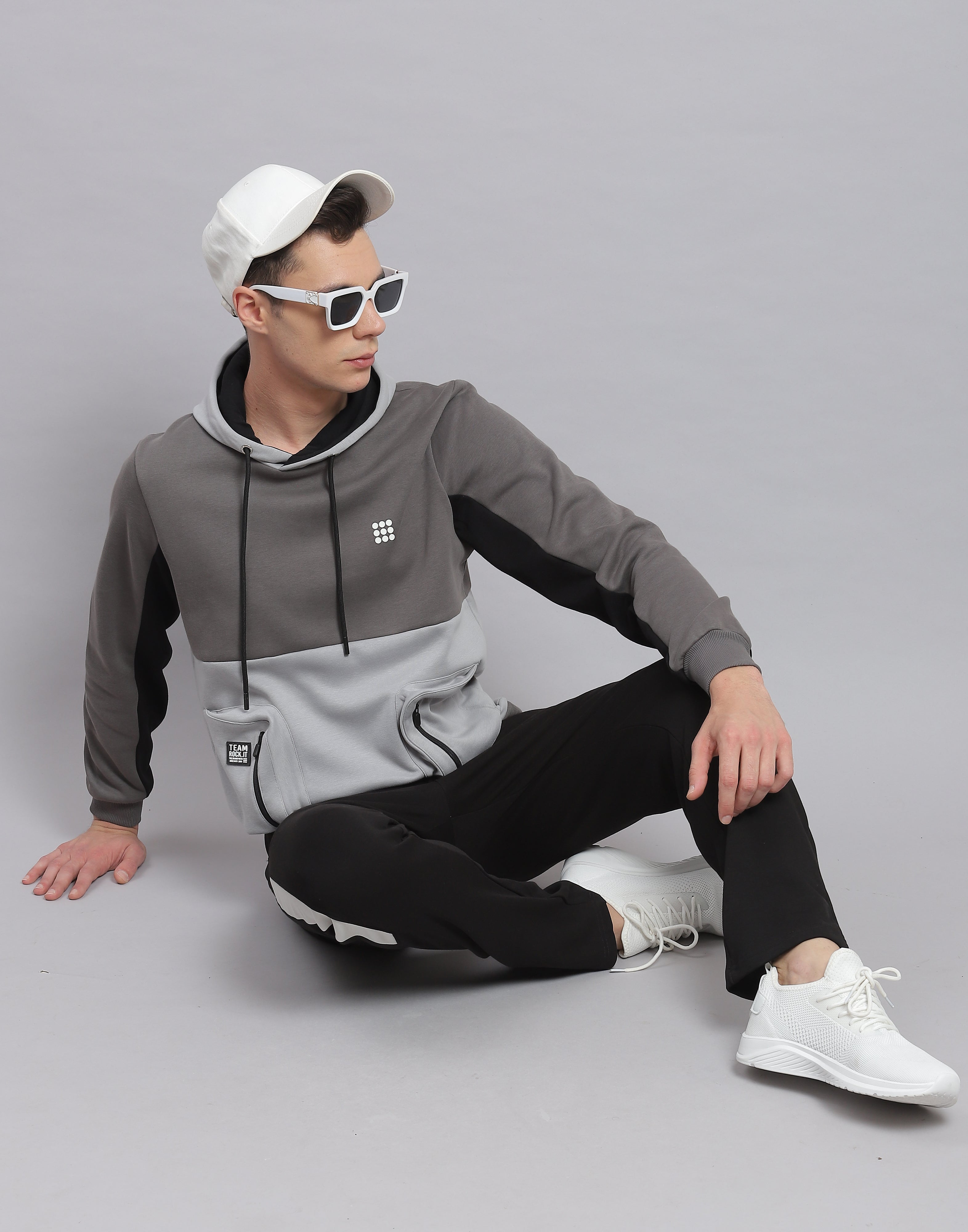 Buy Solid Co-ord Sets: Black Hoodie & Sweatpants Combo Set Online in India  -Beyoung