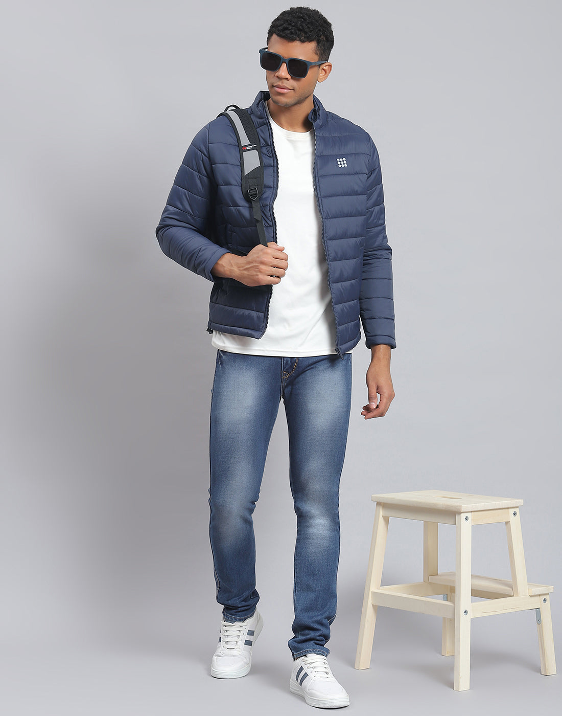 Blue men's jacket buy on sale online