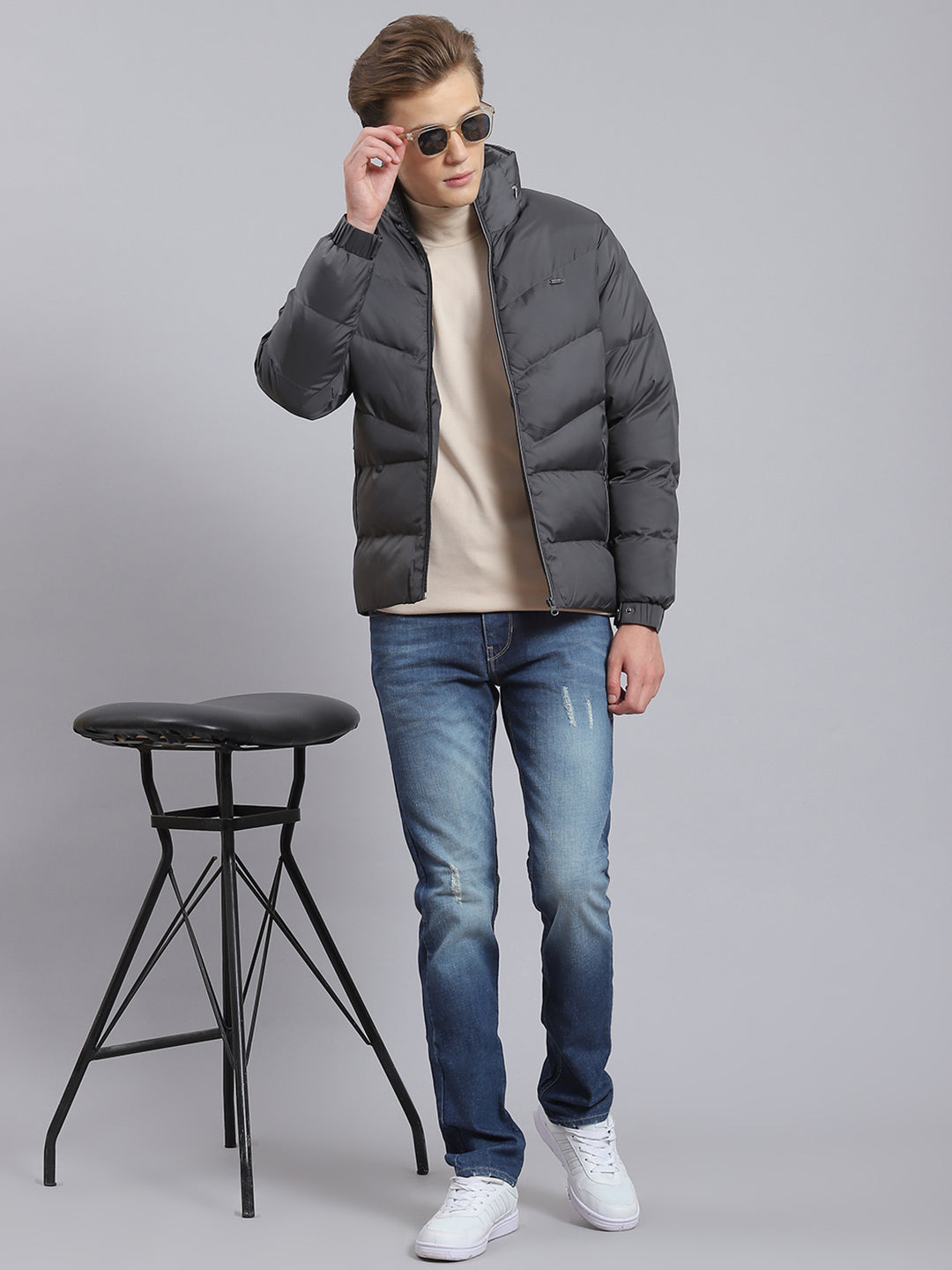 Grey jacket hotsell outfit men