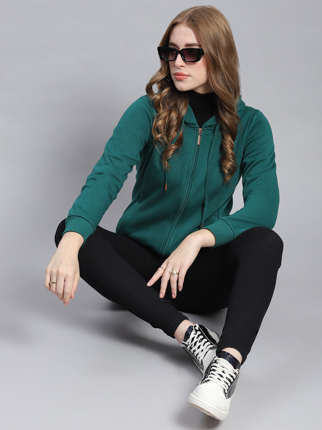 Full Sleeves Ladies Casual Hooded Sweatshirt, Size: S-XXL at best price in  Ludhiana