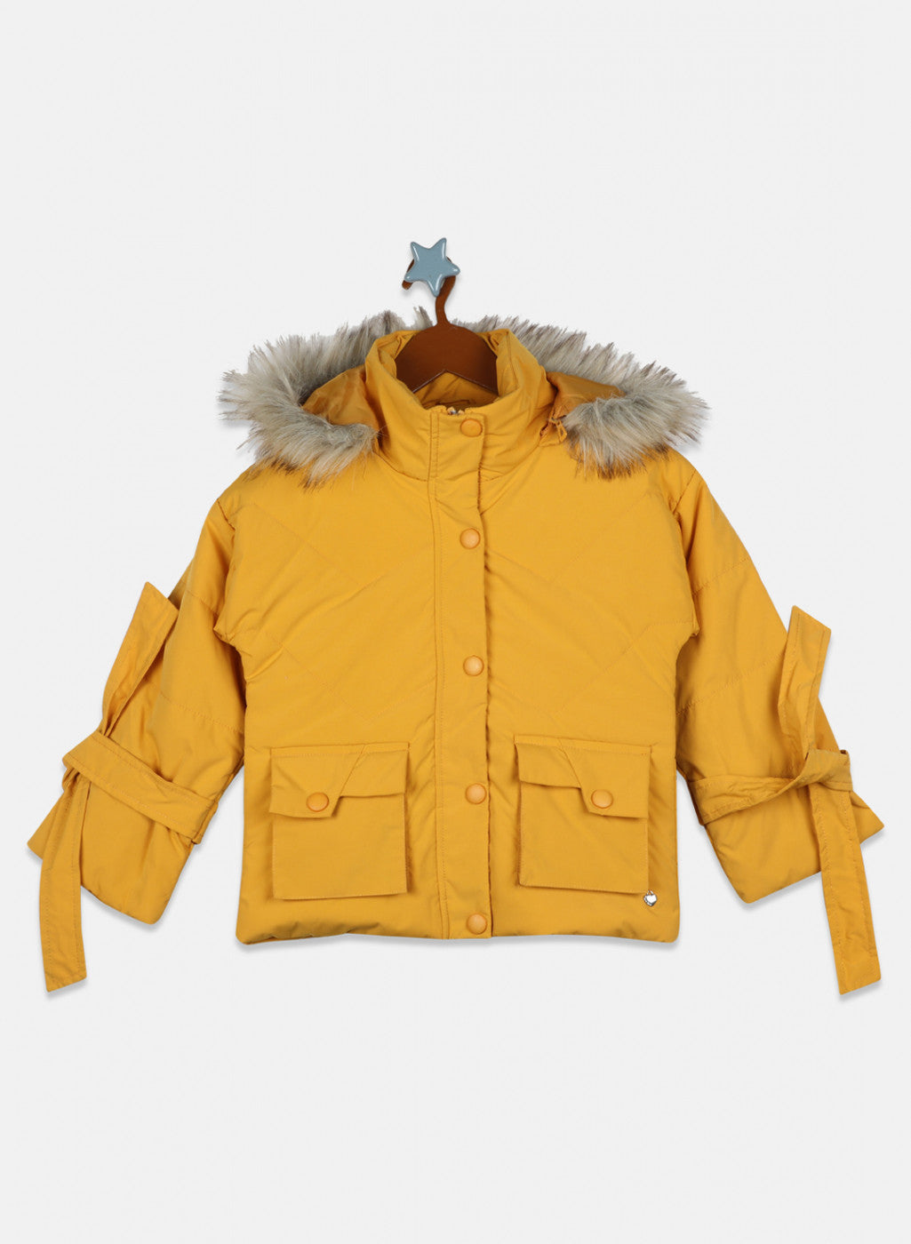 Buy Girls Mustard Solid Jacket Online in India Monte Carlo