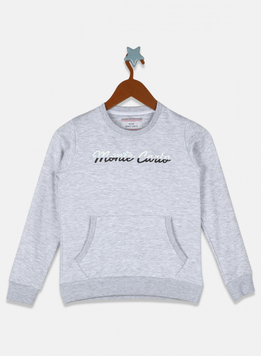 Grey sweatshirt shop for girls