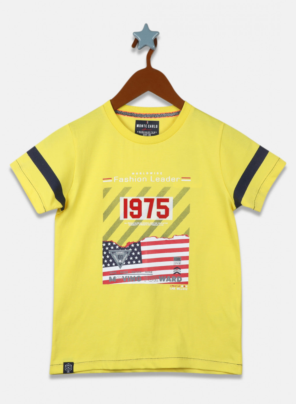 Buy Boys Yellow Printed T-Shirt Online in India - Monte Carlo