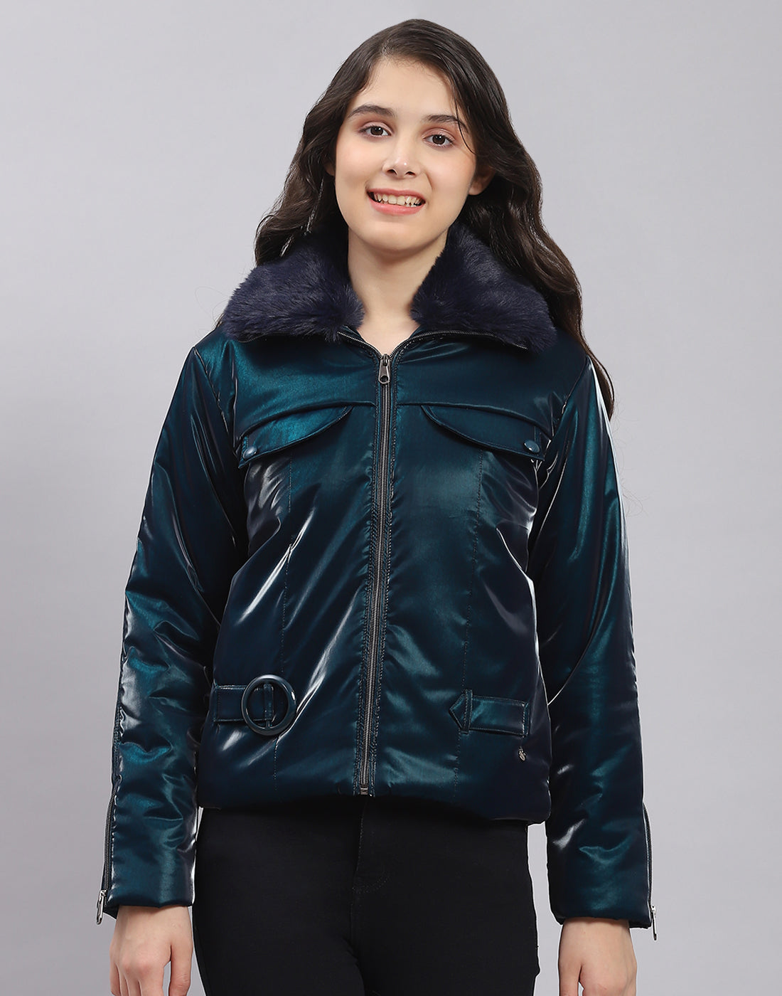 Girls teal winter coat deals