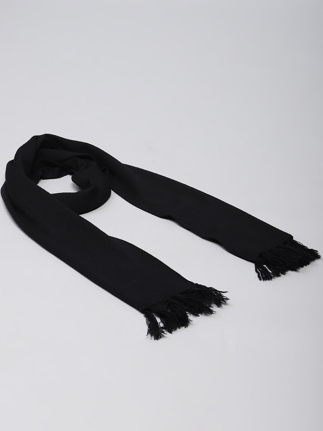 Men Black Solid Muffler