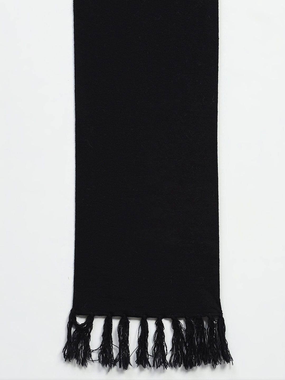 Men Black Solid Muffler