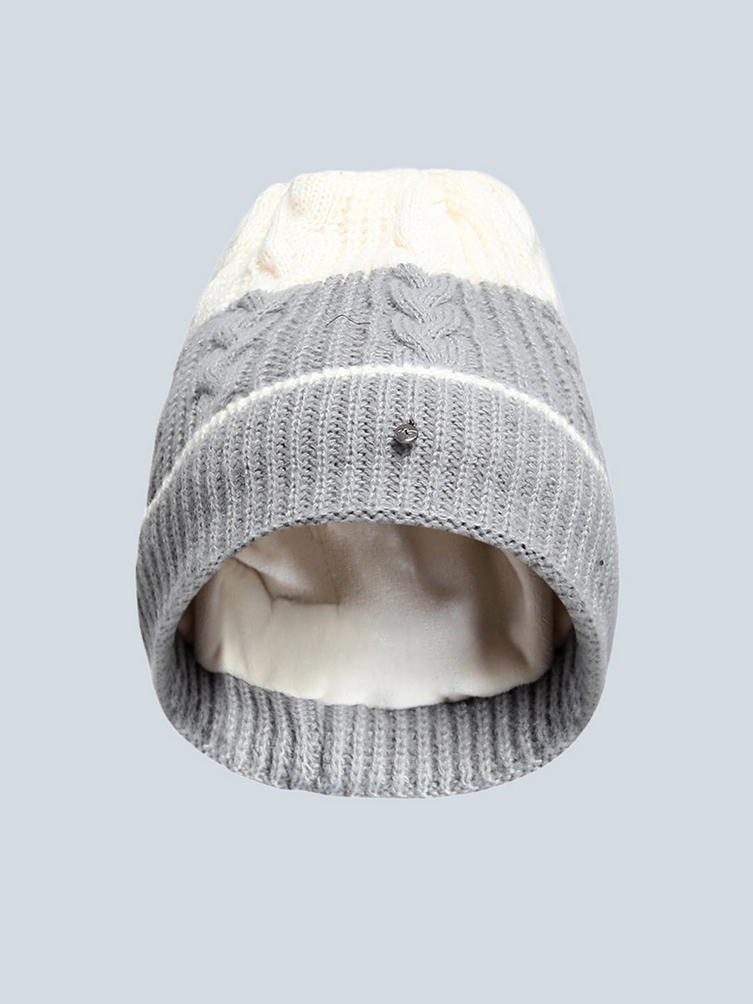 Kids Grey Self Design Cap