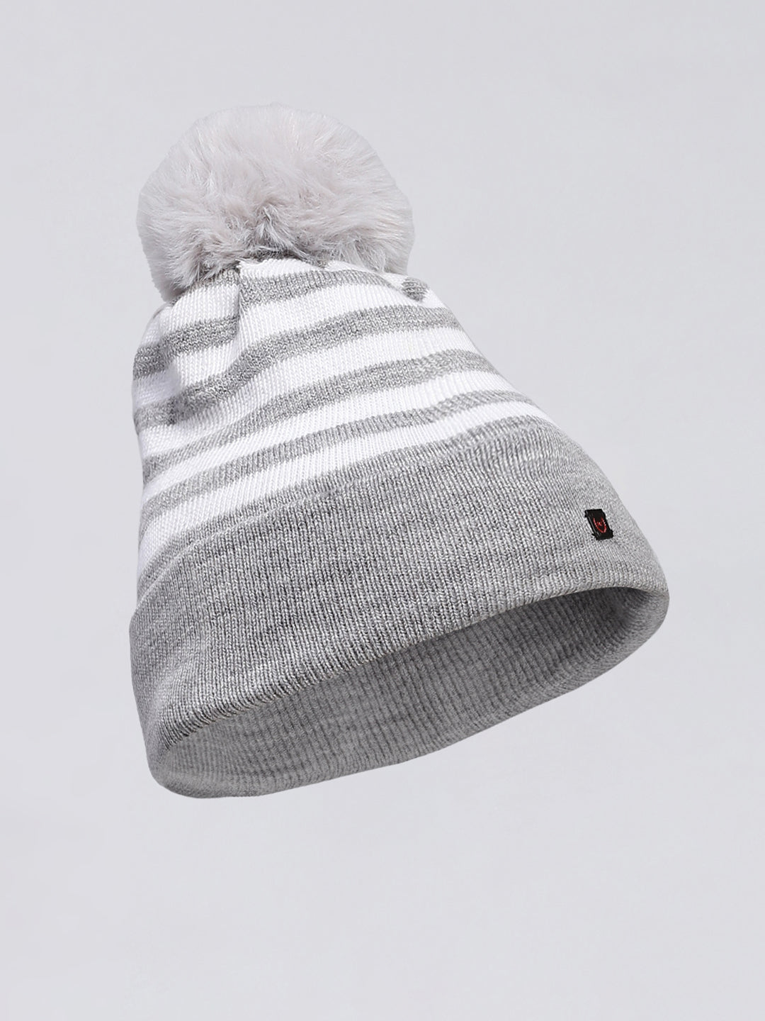 Kids Grey Self Design Cap