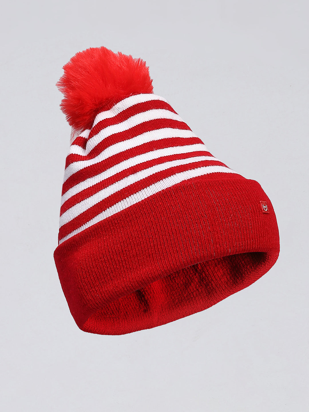 Kids Red Self Design Cap