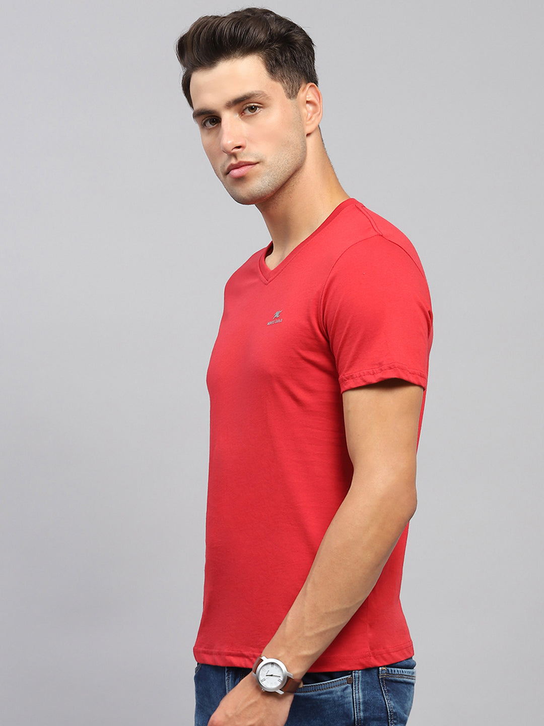 Men Multicolor Solid V Neck Half Sleeve T-Shirt (Pack of 3)