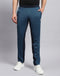 Men Blue Solid Regular Fit Lower