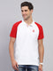 Men White Solid Collar Half Sleeve T-Shirt