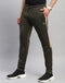 Men Olive Solid Regular Fit Jogger