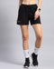 Women Black Solid Regular Fit Short