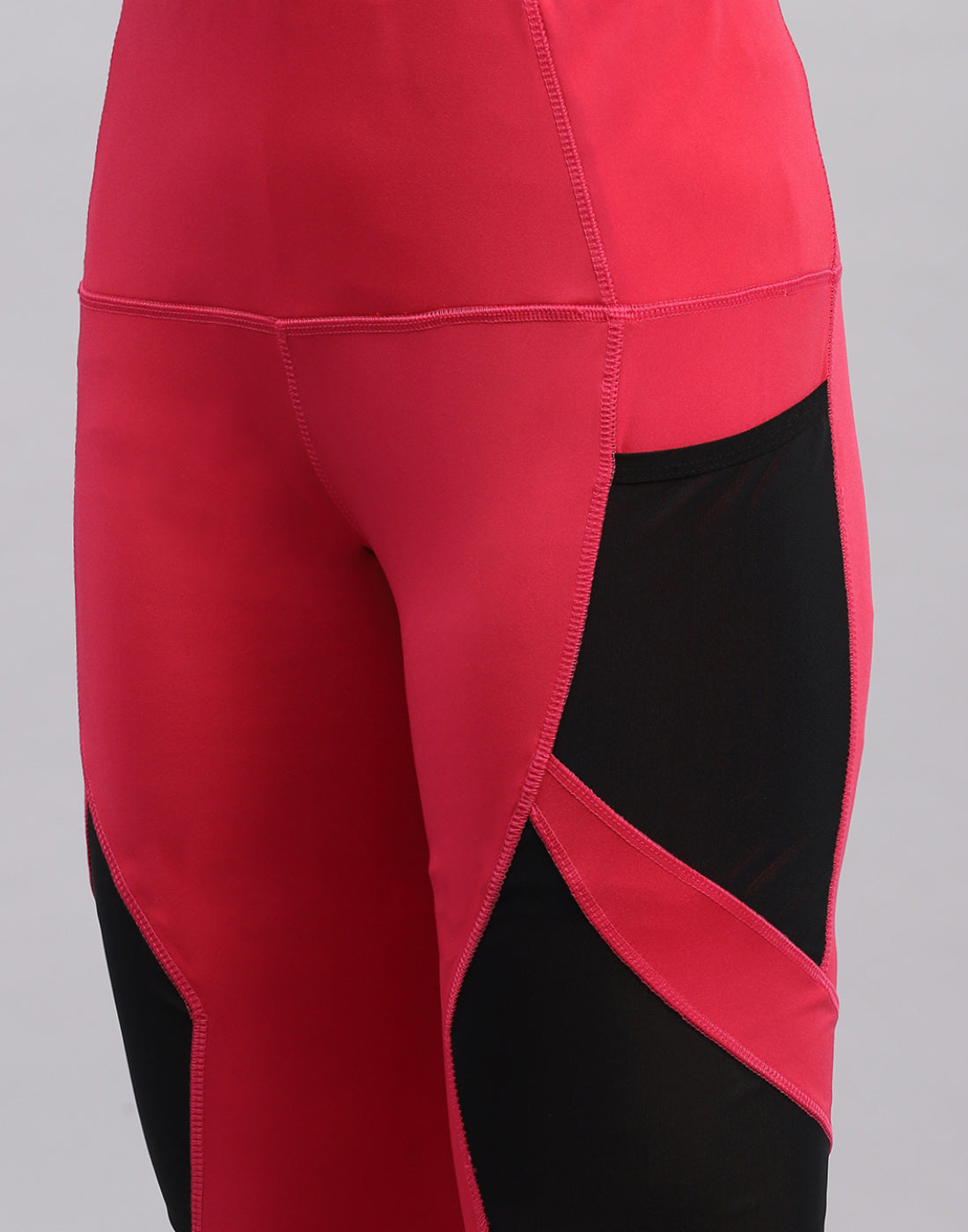 Women Coral Solid Regular Fit Legging