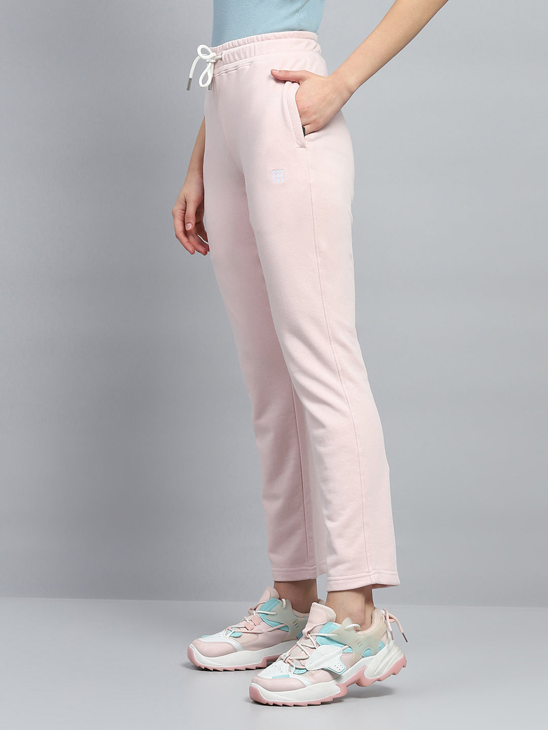 Women Pink Solid Regular Fit Lower