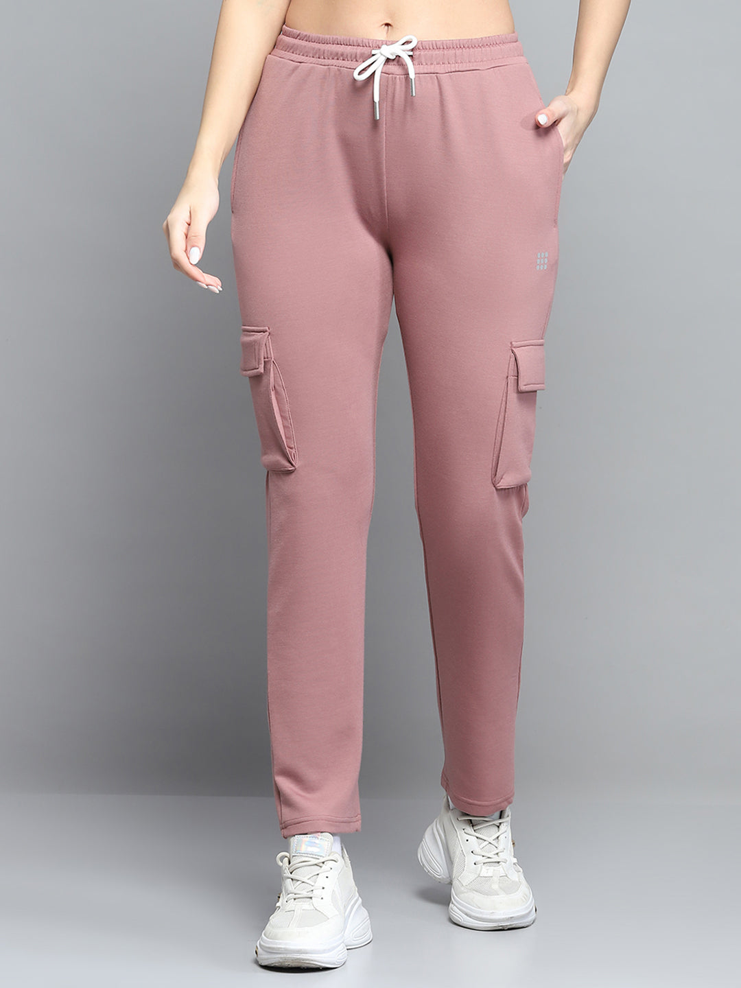 Women Peach Solid Regular Fit Lower