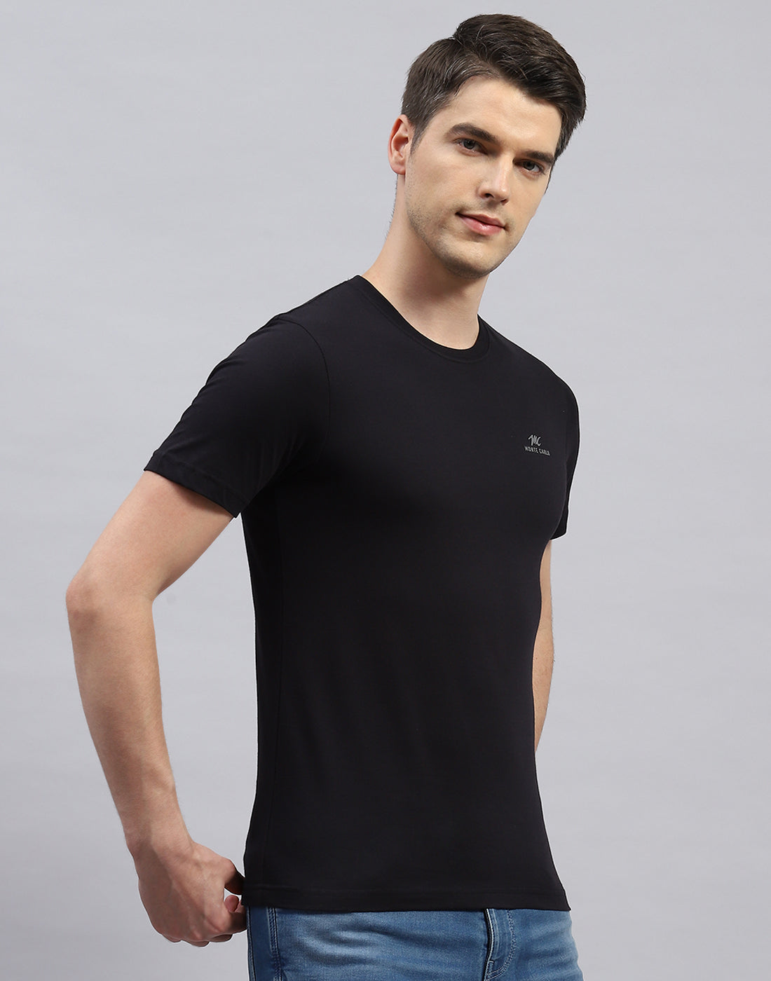 Men Black Solid Round Neck Half Sleeve T-Shirt (Pack of 3)