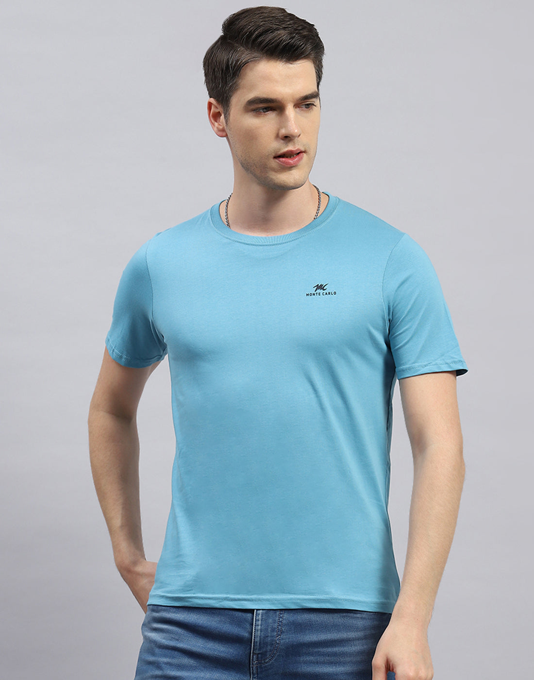 Men Green, Blue & Pink Solid Round Neck Half Sleeve T-Shirt (Pack of 3)