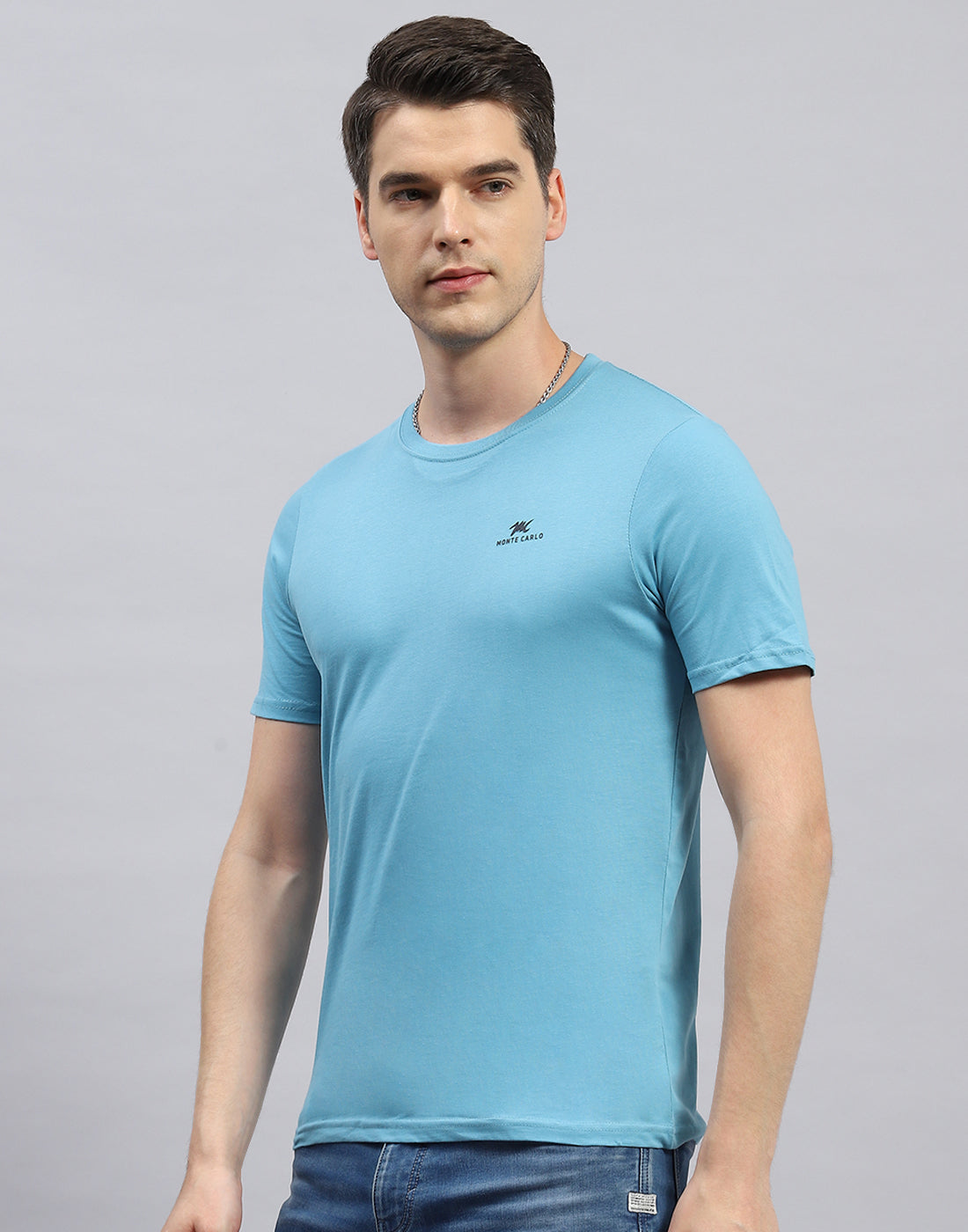 Men Green, Blue & Pink Solid Round Neck Half Sleeve T-Shirt (Pack of 3)