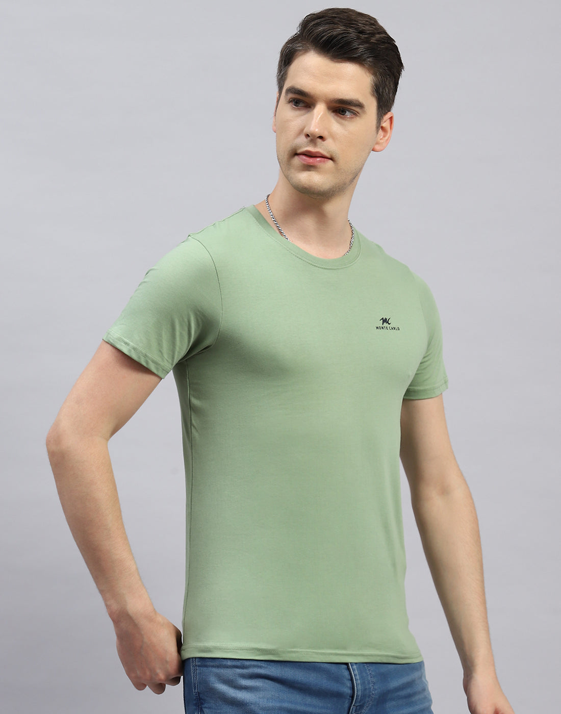 Men Green, Blue & Pink Solid Round Neck Half Sleeve T-Shirt (Pack of 3)