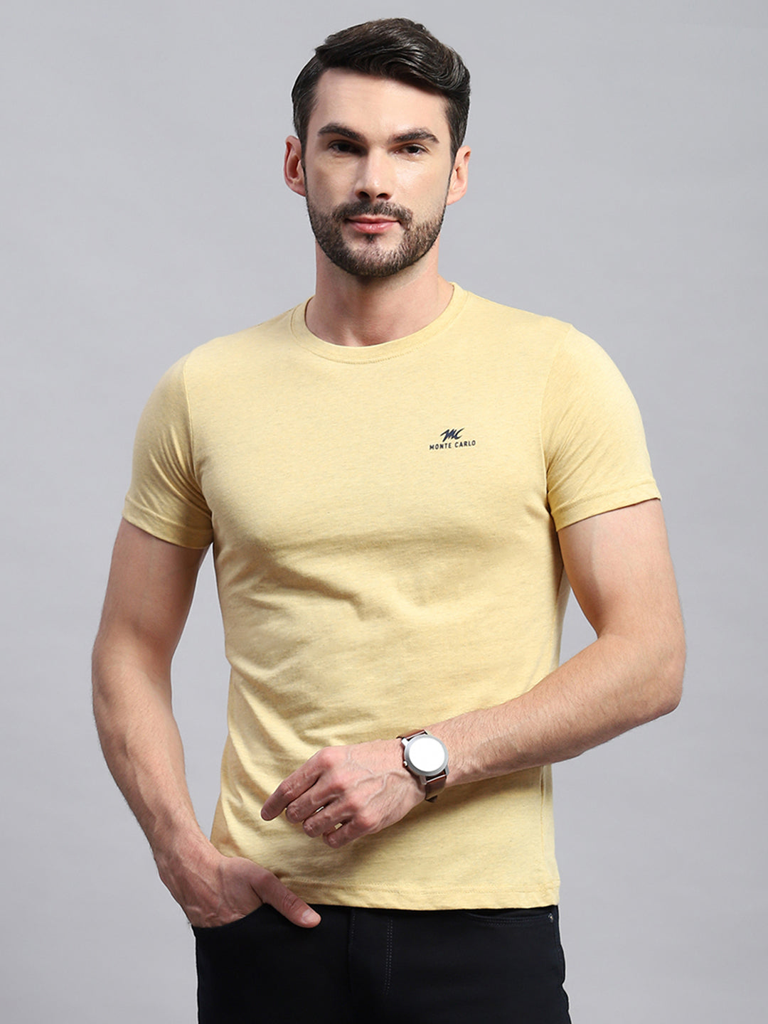 Men Multicolor Solid Round Neck Half Sleeve T-Shirt (Pack of 3)