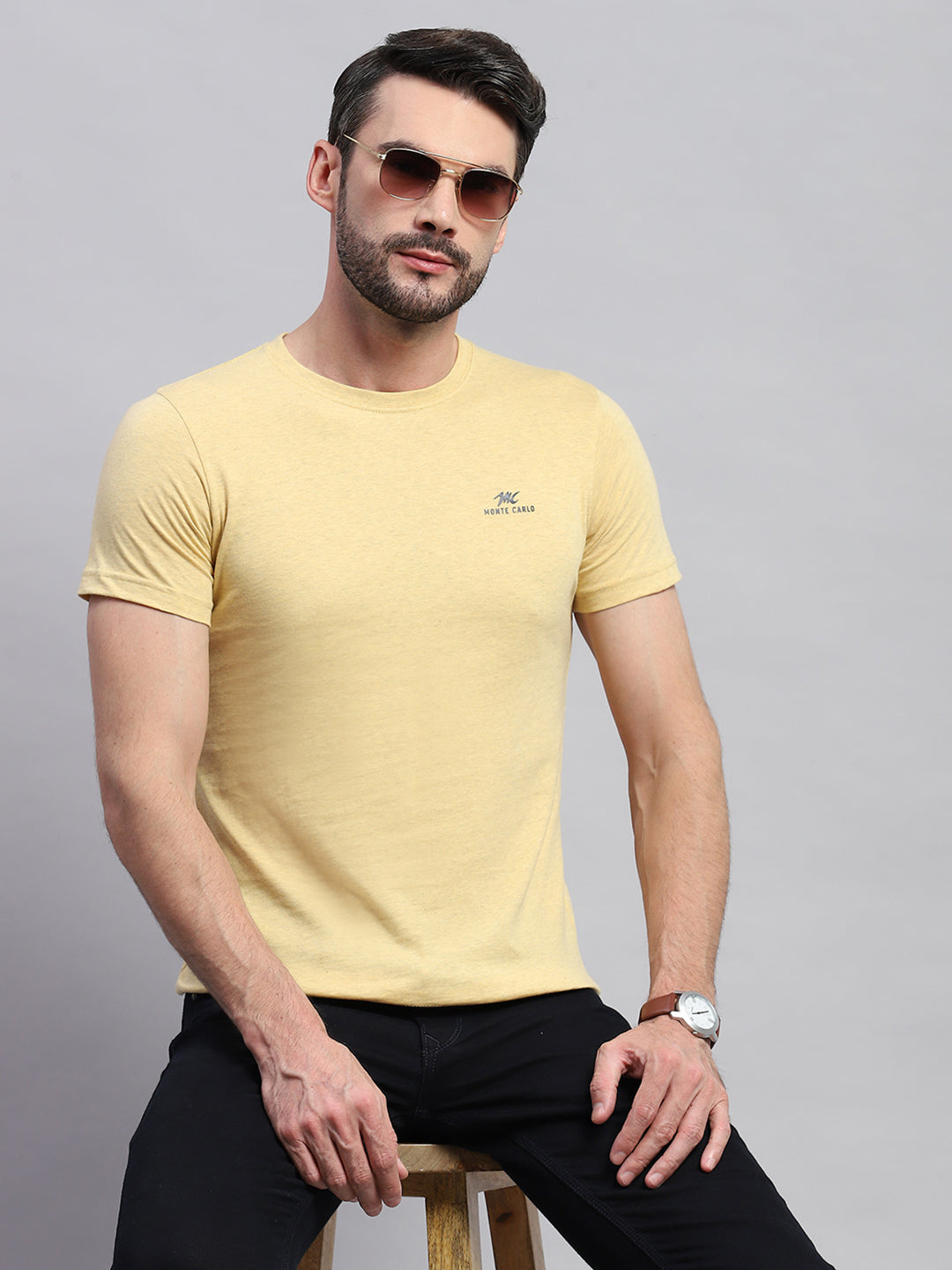 Men Multicolor Solid Round Neck Half Sleeve T-Shirt (Pack of 3)