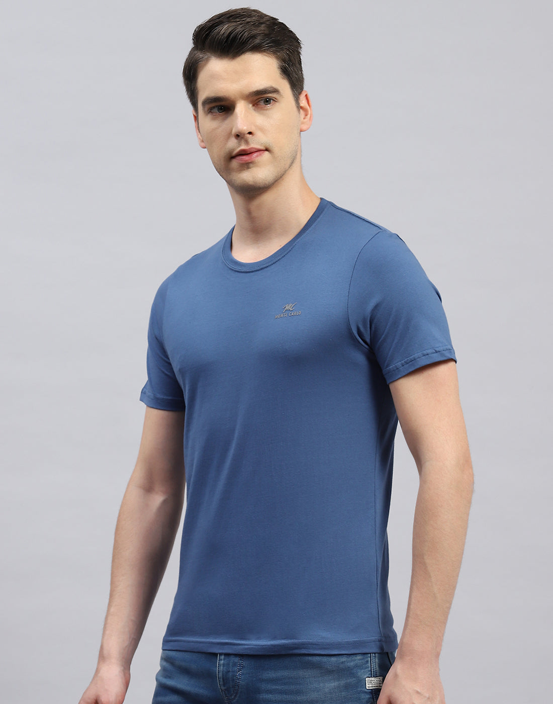 Men Black, Blue & Off White Solid Round Neck Half Sleeve T-Shirt (Pack of 3)