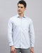 Men Blue Check Collar Full Sleeve Shirt