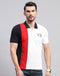 Men White Solid Polo Collar Half Sleeve T-Shirt