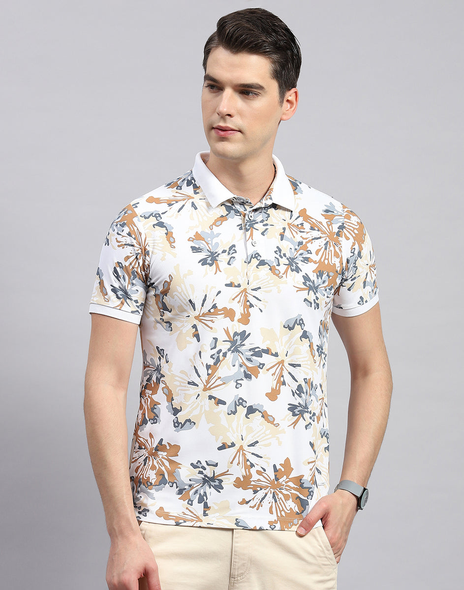 Polo shirt with flowers best sale