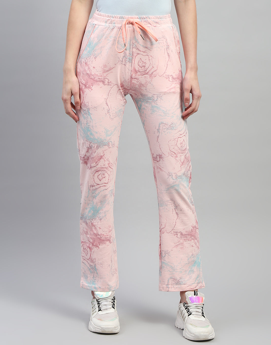 Women Pink Printed Regular Fit Lower