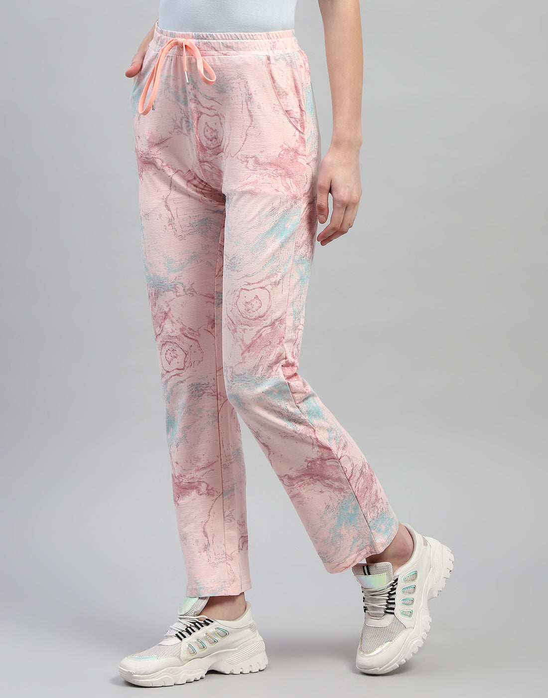 Women Pink Printed Regular Fit Lower