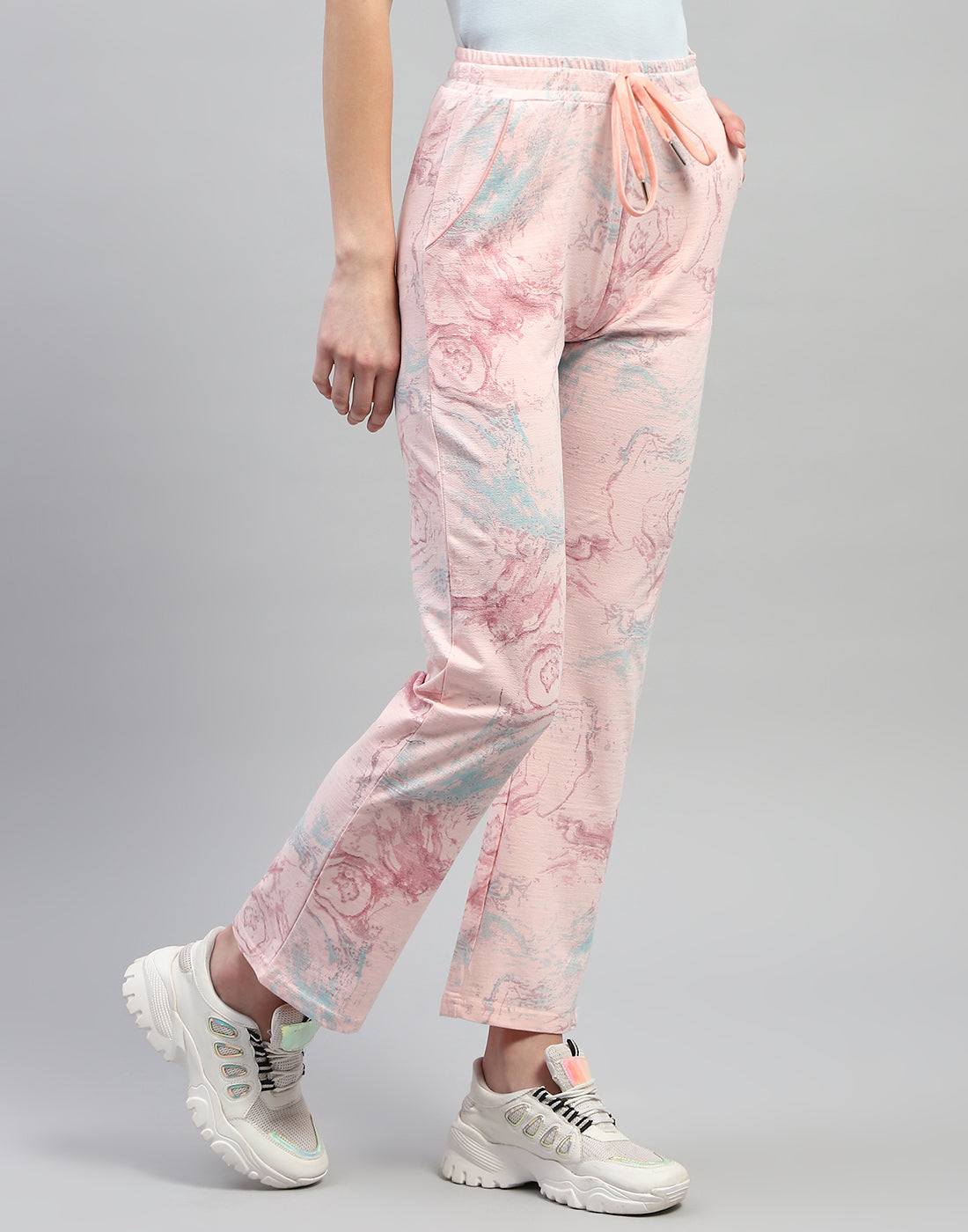 Women Pink Printed Regular Fit Lower