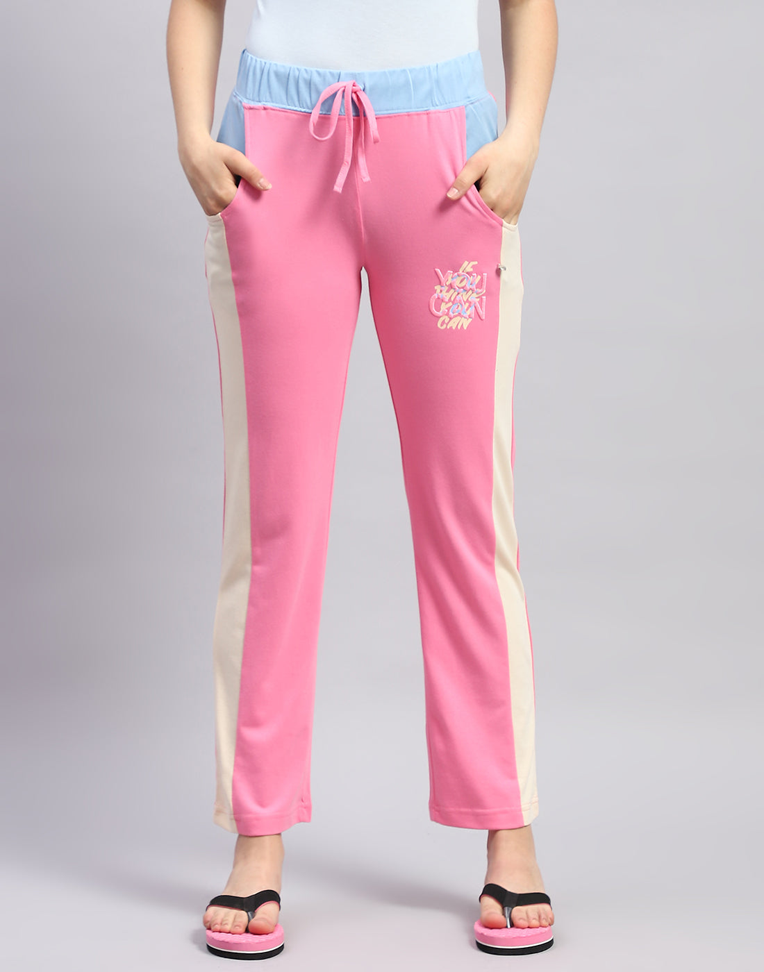 Women Pink Printed Regular Fit Lower