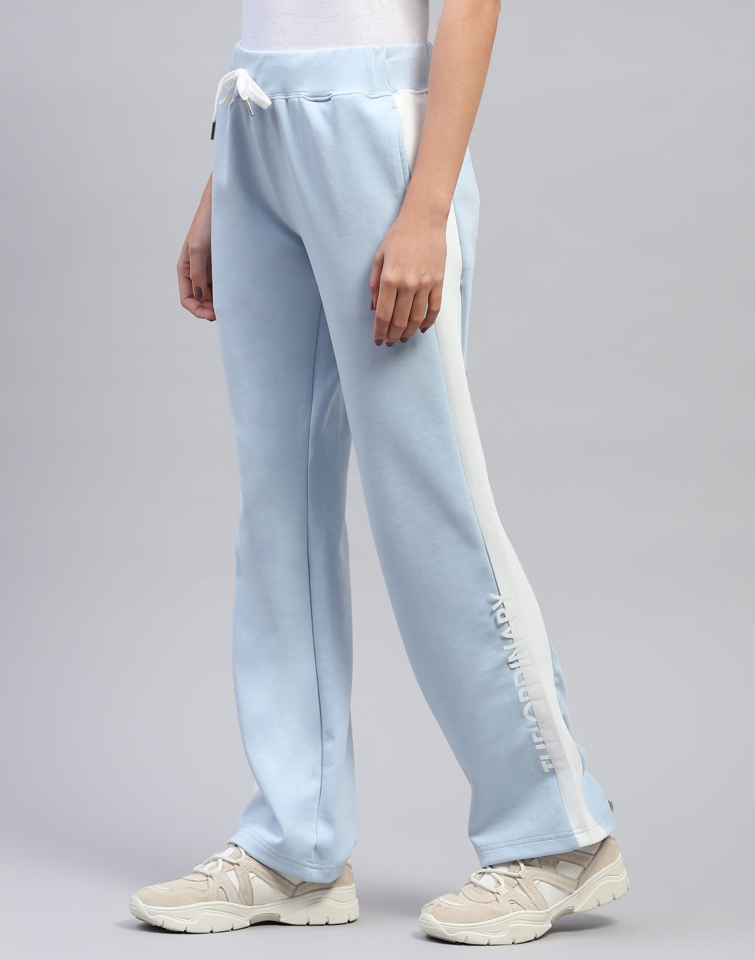 Women Sky Blue Printed Regular Fit Lower