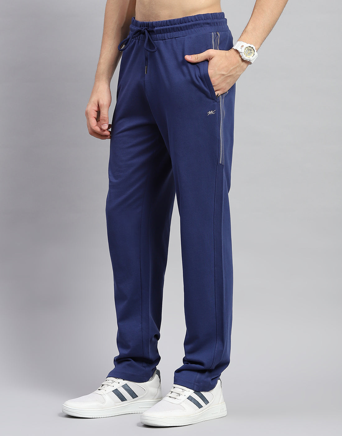 Men Blue Solid  Half Sleeve Lower Set