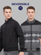 Men Black Solid Mock Neck Full Sleeve Jacket