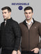 Men Black Solid Mock Neck Full Sleeve Jacket