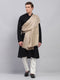 Men Beige Solid Lohi Shawl