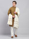 Men Cream Solid Lohi Shawl