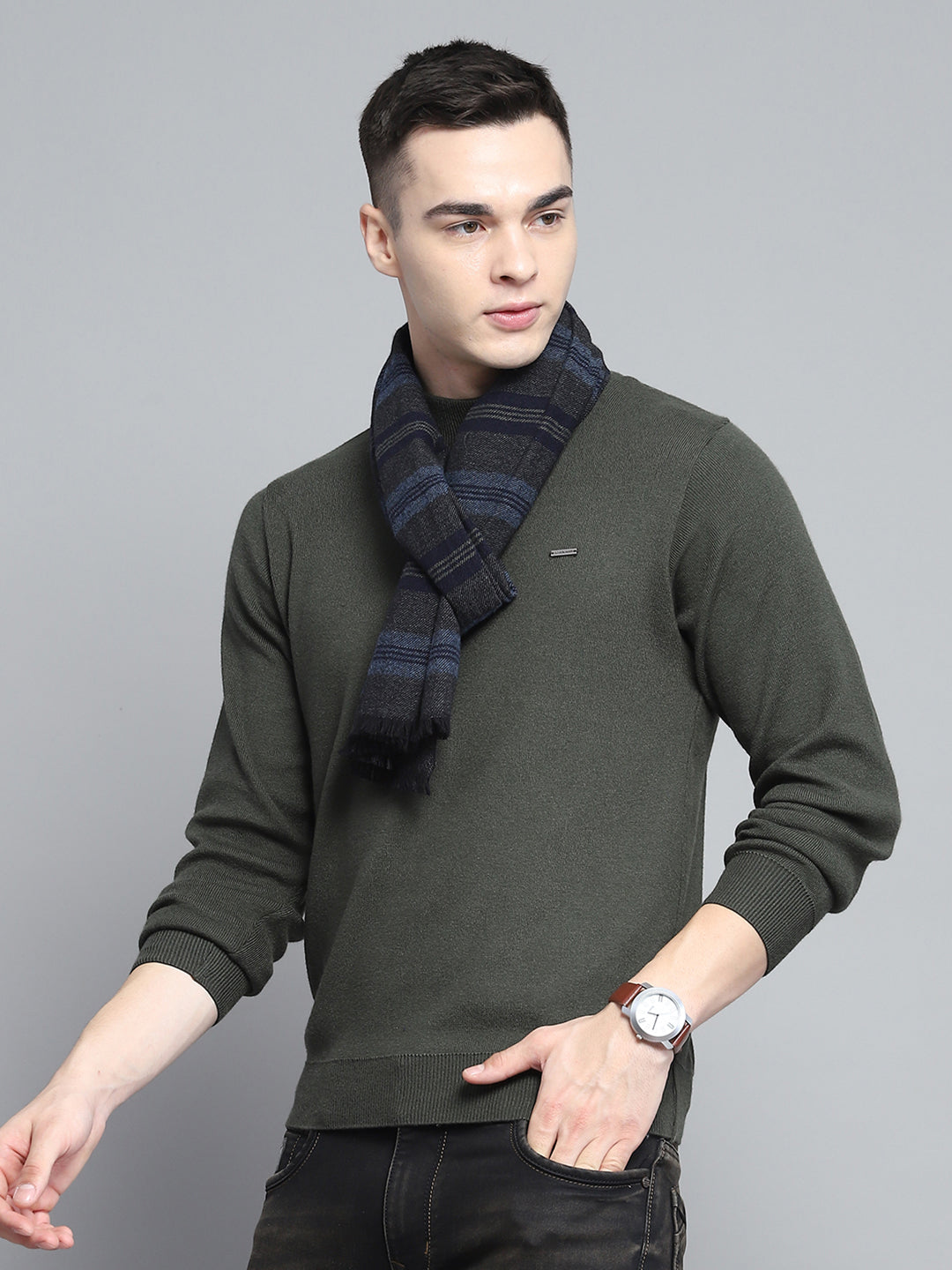 Men Multicolor Self Design Muffler